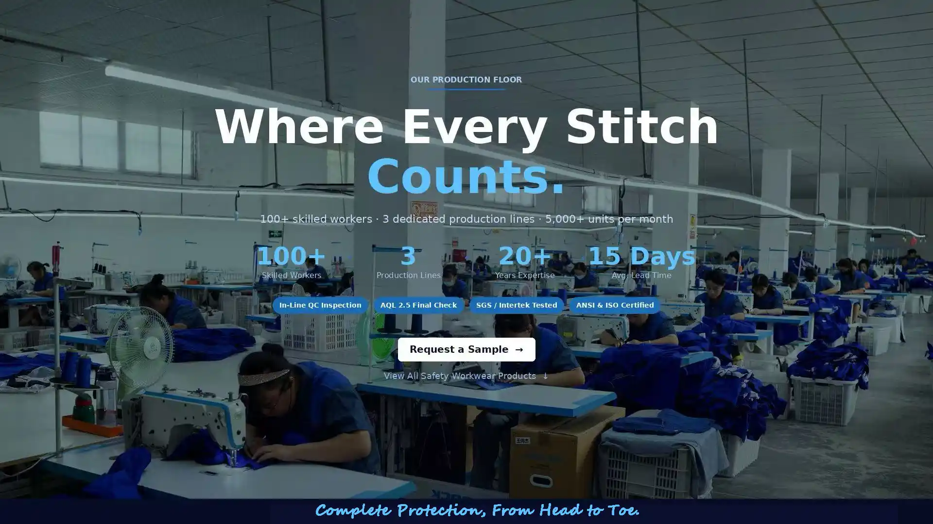 Safety Workwear Production Workshop — Xinyou Workwear