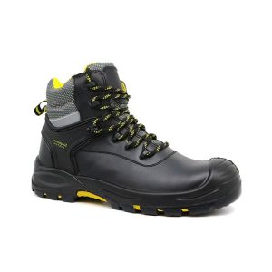Mens Black Leather Work Boots ABP1 5027__Mens Black Leather Work BOOTS